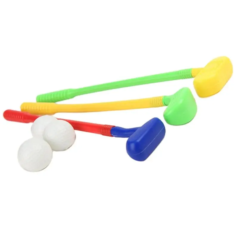 Kid Golf Plastic Golf Clubs Balls Indoor Outdoor Leisure Sports Set  Equipment Children Outdoor Games Plastic Mini Golf Club Set