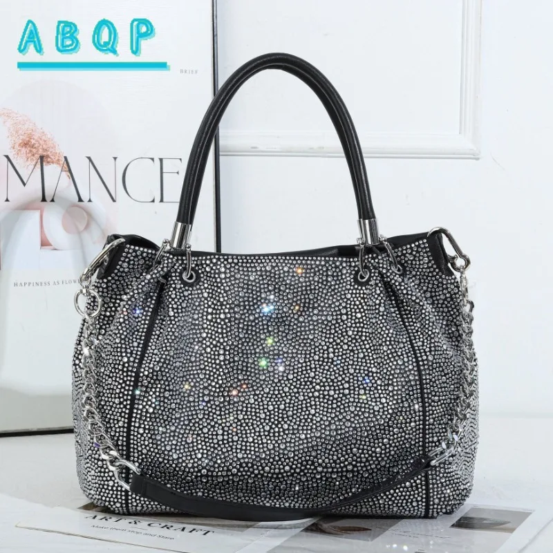 New Women's Diamond-studded Handbag Stylish Diamond-studded Women's Single-shoulder Crossbody Bag Evening Sparkling Women's Bag