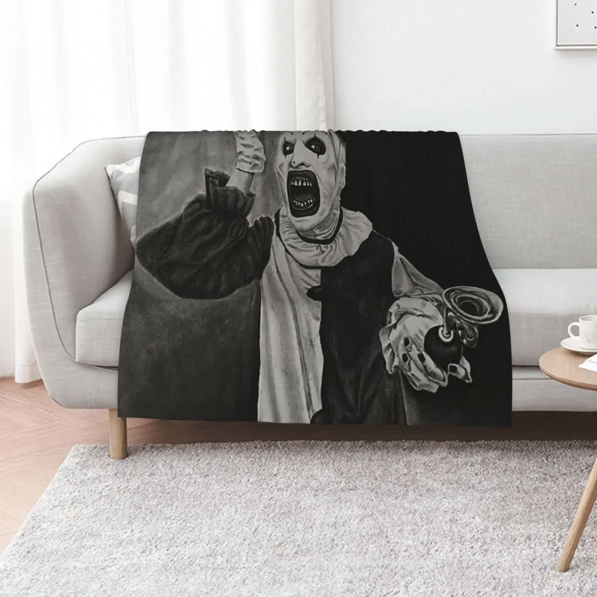 Clown movie Poster Throw Blanket Fashion Sofas Beach Moving For Baby Plaid on the sofa Blankets