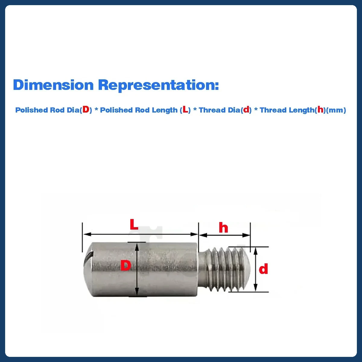 304 SS Slotted Dome External Thread Cylindrical Pin Locating Pin Shaft M2-M10