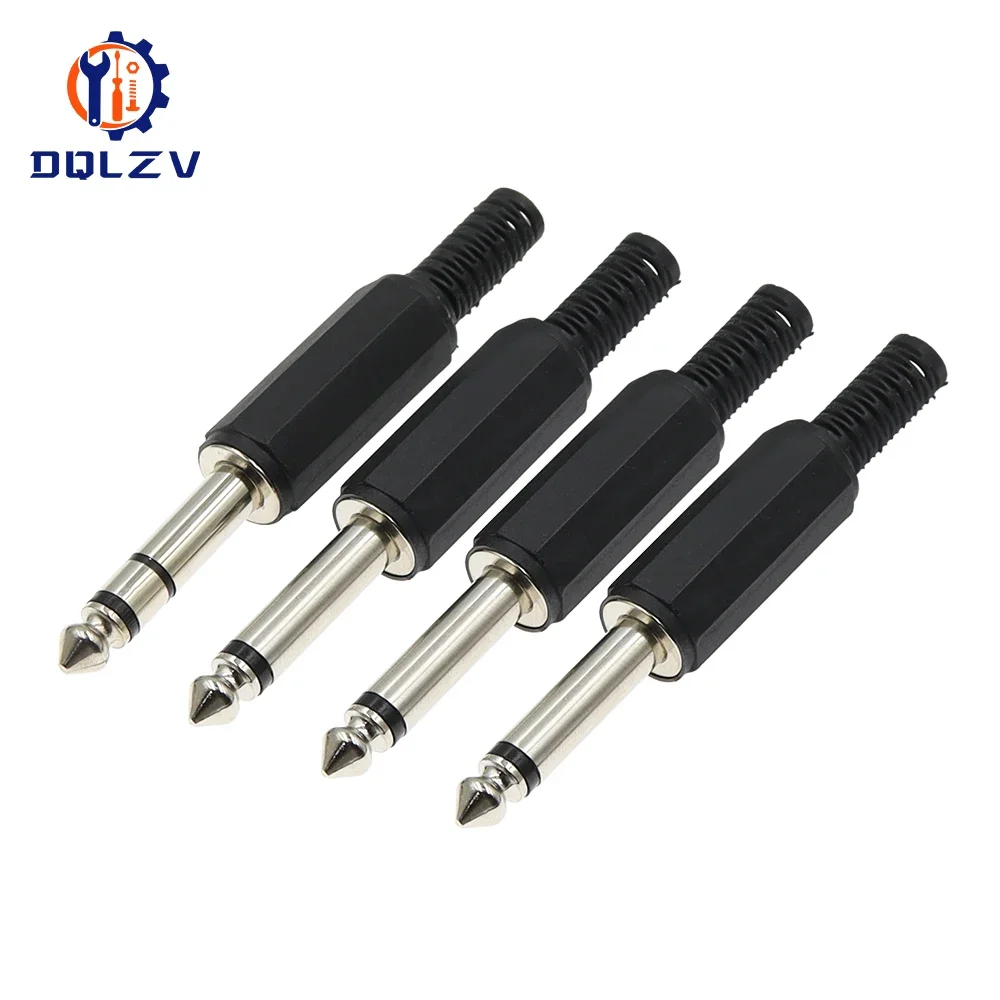 6.3MM Mono/Stereo AUDIO jack plug male connector Welding line HeadPhone stereo 1/4\