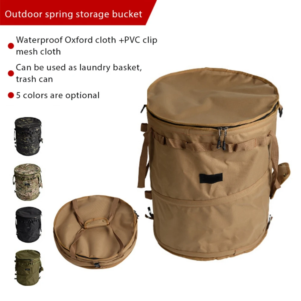 

Sundick Clothes Sundry Storage Bag Camping Folding Collapsible Bucket Portable Garden Yard Trash Bag Picnic Ultralight Organizer