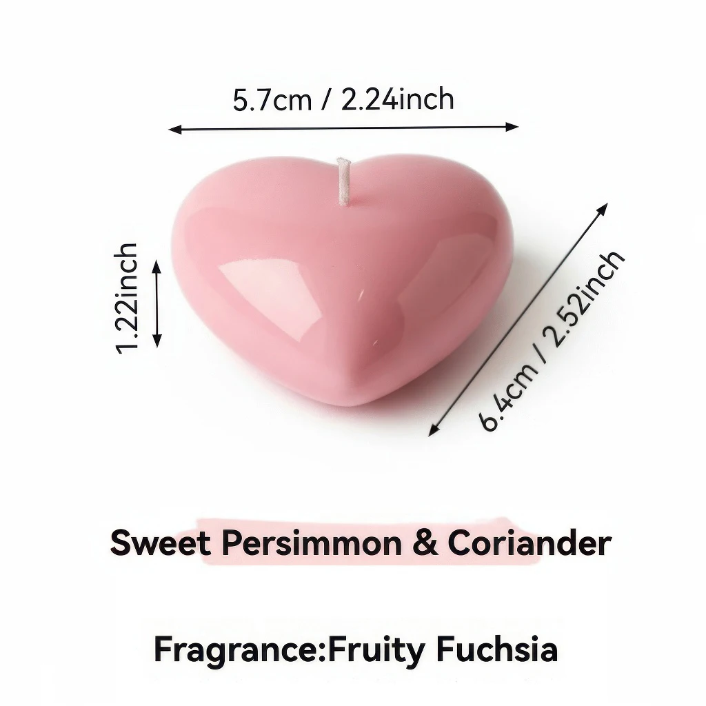 1/4/8pcs Heart Shape Scented Candles Set for Valentine's Day, Wedding Party Decor, Romantic Gift for Couple & Friends