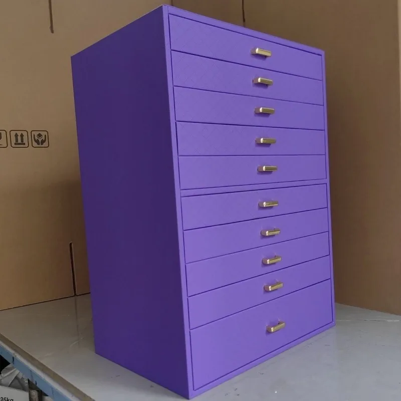 Leather Necklace Box Luxury Ring Storage Case Large Bracelet Earring Display Packaging Tray 10 Layer Jewelry Collection Boxes