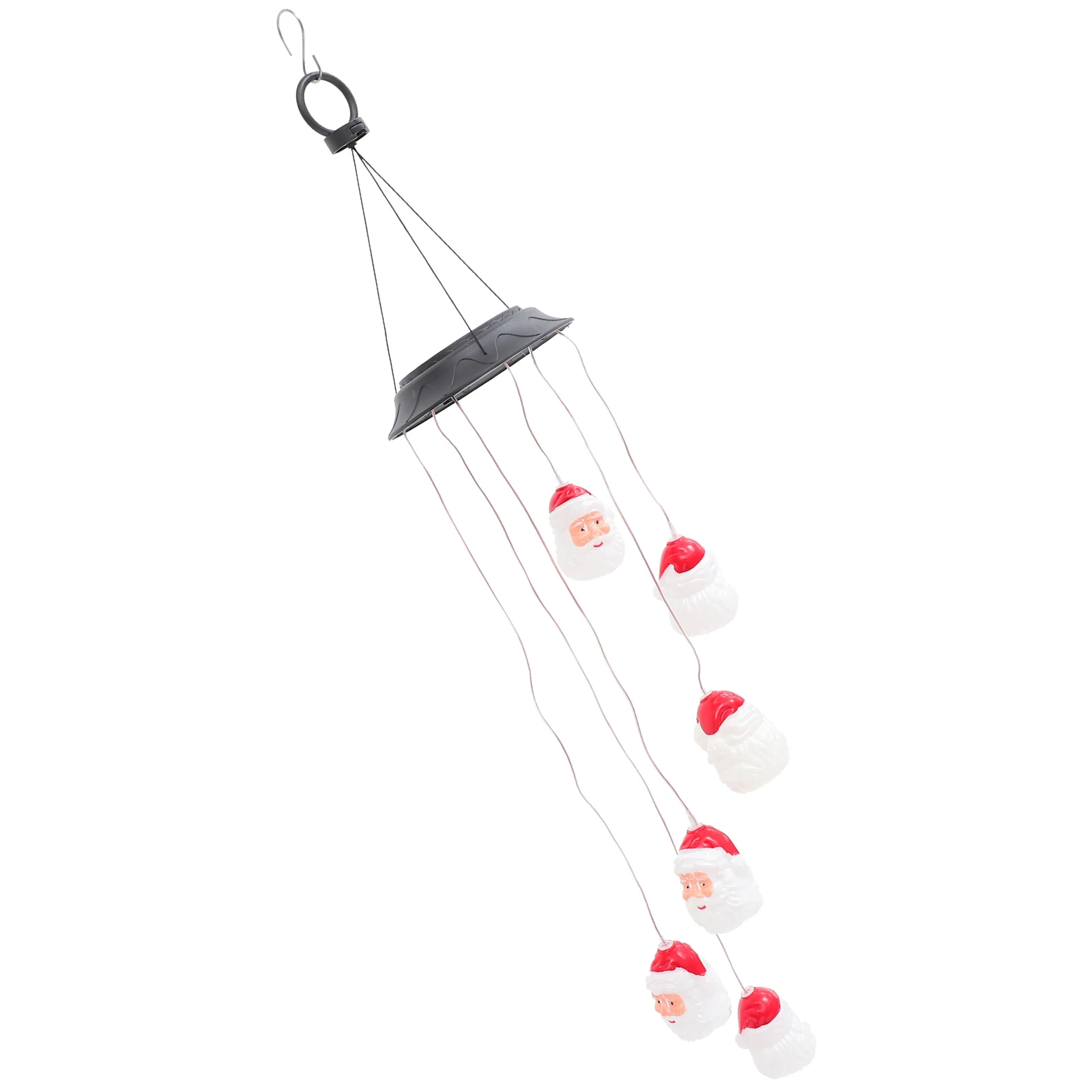

1pc Santa Claus Solar Waterproof Outdoor Christmas Decoration LED Wind Chime ABS Lightweight Easy Install Practical