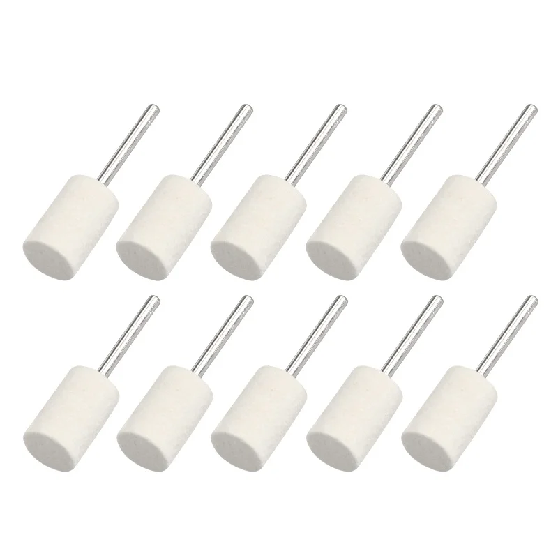 10PCS 3mm Shank 3-20mm Pad Wool Felt Polishing Buffing Wheel Grinding Head Metals Rotary Tools Wheels Tool Drill Electric Grinde