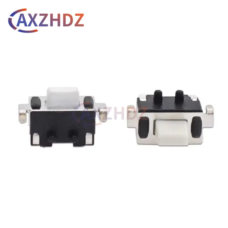 10PCS Tact Switch 3*6*5MM New Vertical White Large Side Press Switch Patch 2 Legs MicroButton Switch 3X6X5mm