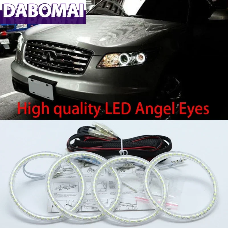 

Дневные ходовые огни DRL для INFINITI FX35 FX45 2003–2008 гг., супер яркий белый цвет 3528 SMD Led Angel Eyes Kit