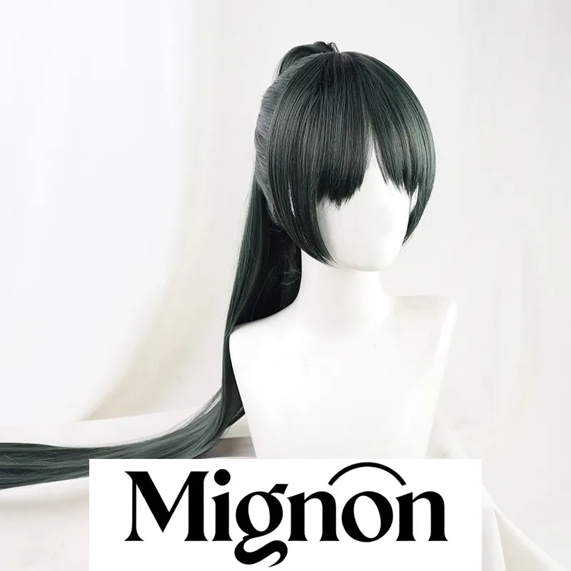 حب الحياة! سوبر ستار!! باروكة هازوكي تسوكوشي التأثيرية باللون الأخضر الداكن والأسود هدية الهالوين