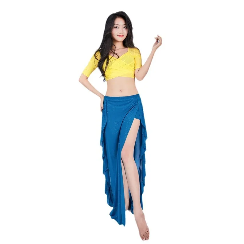 동방 댄스 민족 댄스 세트, 밸리 댄스 코스튬, 여성 코스튬 세트, 롱 스커트, 공연 코스튬 연습 코스튬