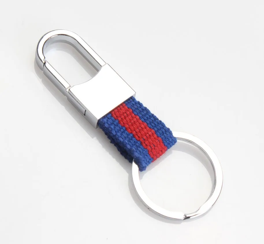 ออกแบบใหม่หรูหราด้วยตนเองโลหะหนัง Keychains Key Ring ChainBusiness ของขวัญผู้หญิง17159