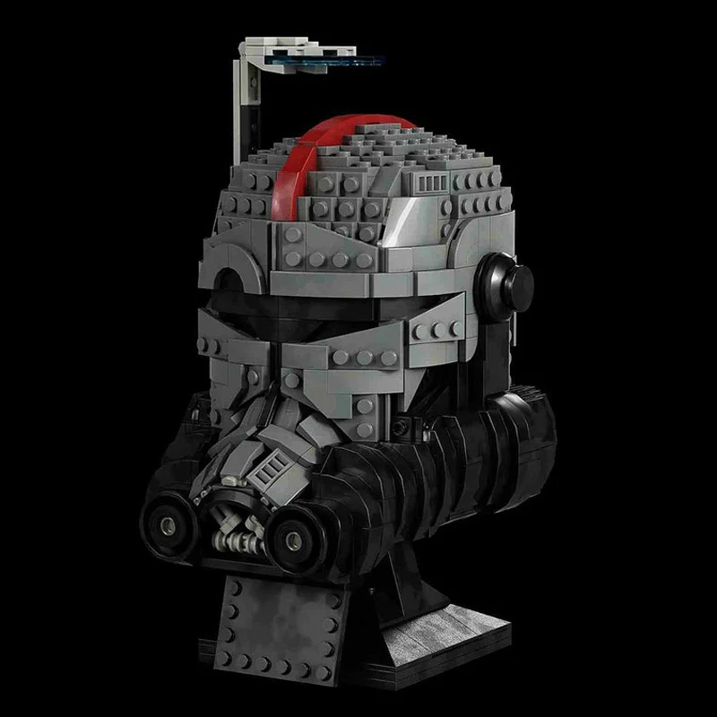 886 PCS Custom Helmet Model Bad Batch Helmet MOC Customize Modular Building Block Popular Kids Technology DIY Holiday Toy Gifts view 4