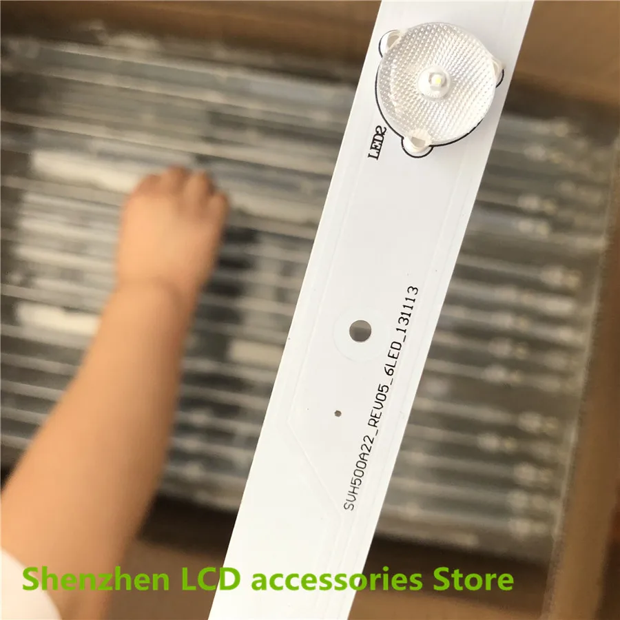 55 pezzi/lottp PER Hisense led50ec280jd led50k20jd LCD striscia di retroilluminazione SVH500A22-REV05-6LED-131113 557 MILLIMETRI 3V 100% NUOVO