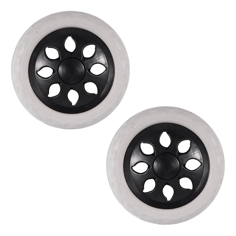 ¡Promoción! Carrito de compras de espuma con núcleo de plástico blanco y negro, ruedas de rueda de cartón, 2 unidades