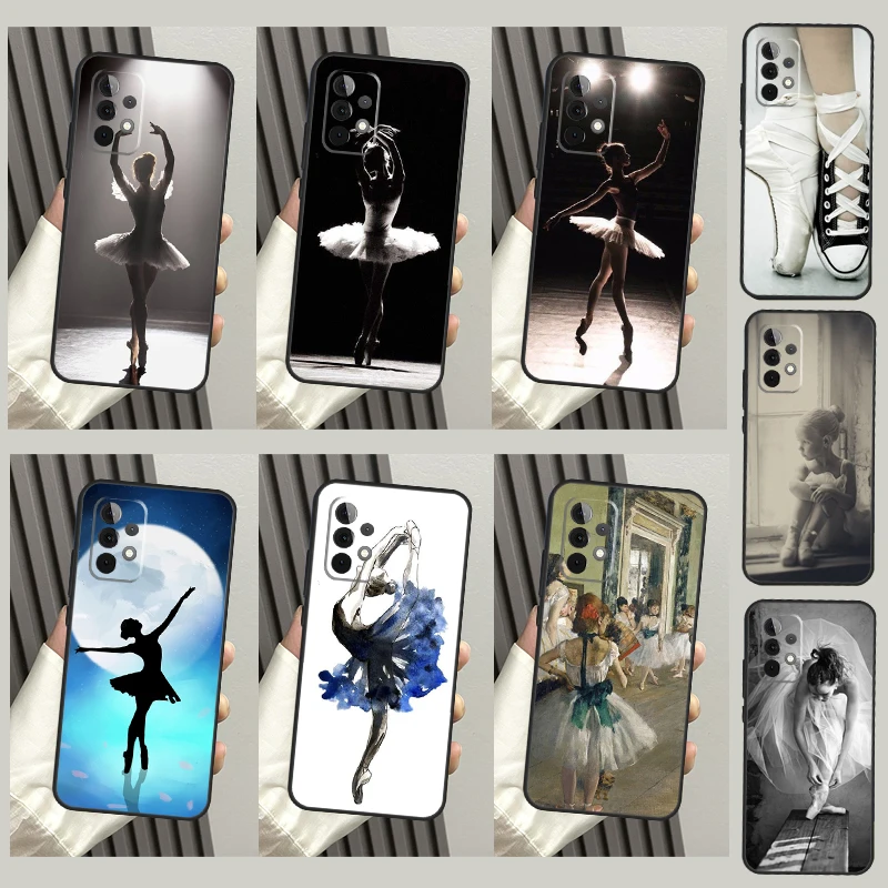 Ballerina Girl Dancing Case For Samsung Galaxy A54 A34 A52 A21S A12 A22 A32 A14 A13 A23 A33 A53 A73 A51 A71 Cover