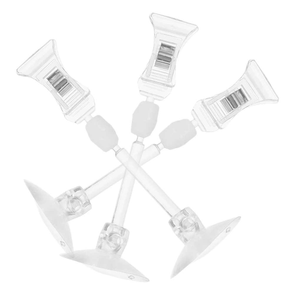 

3pcs Fish Tools Veggie Feed Clip Aquarium Sucker Fish Feeding Tools Accessories Tank Portable Plastic Clamp Pet Supplies