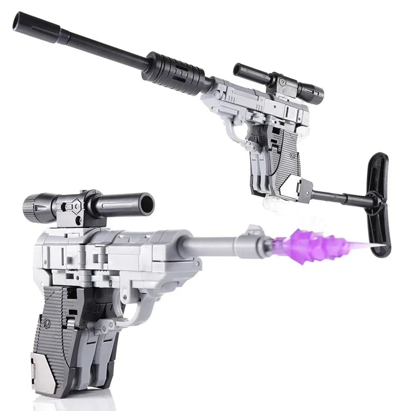 متوفر في المخزون التحول Galvatron Megotroun Mgtron Gun Model G1 Mini Pocket Warrior عمل الشكل روبوت نموذج ألعاب مشوهة هدية