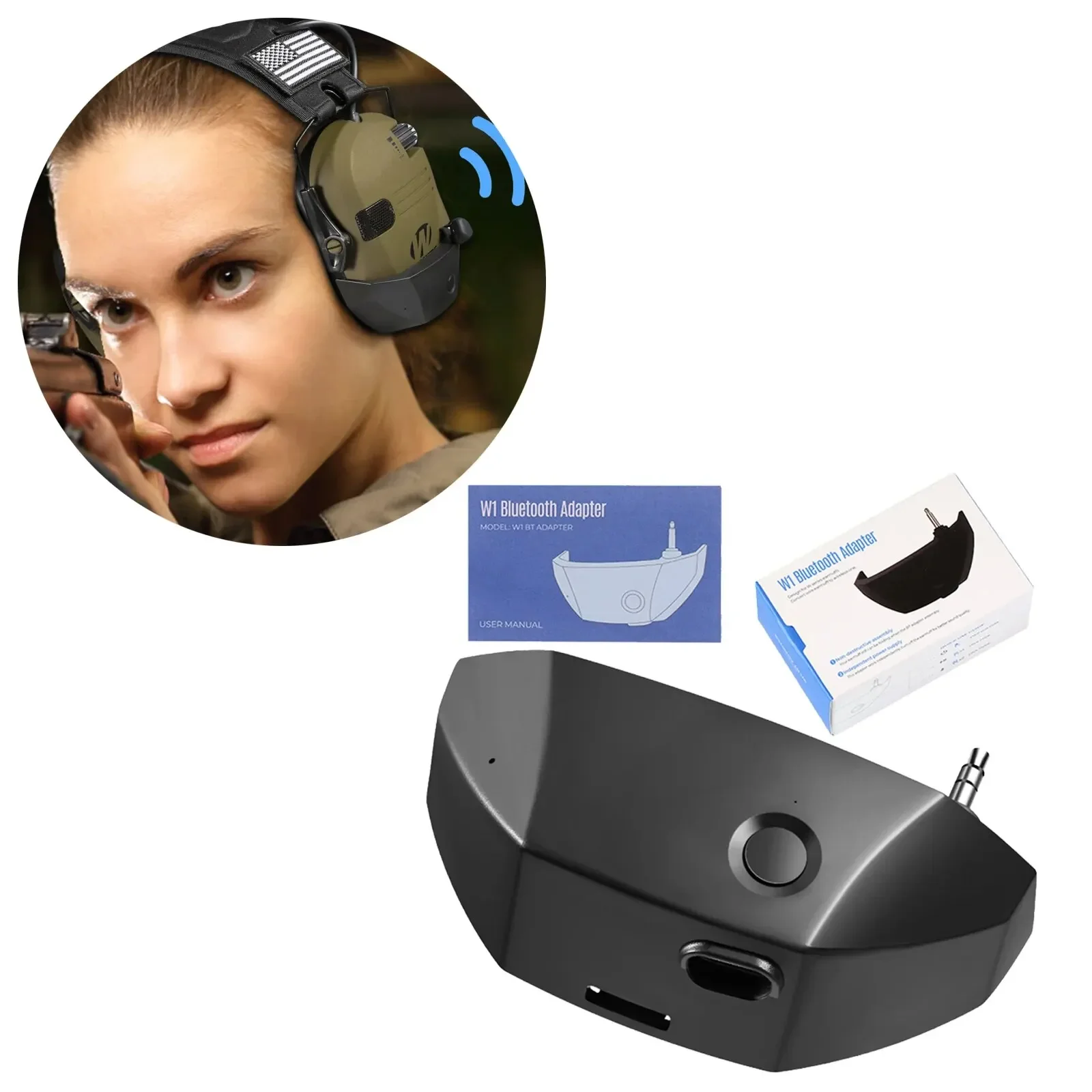 Bluetooth 5.1 Anti-noise Shooting Headset Electronic Bluetooth Adapter Design Hunting Headset Hearing Protection Earmuffs