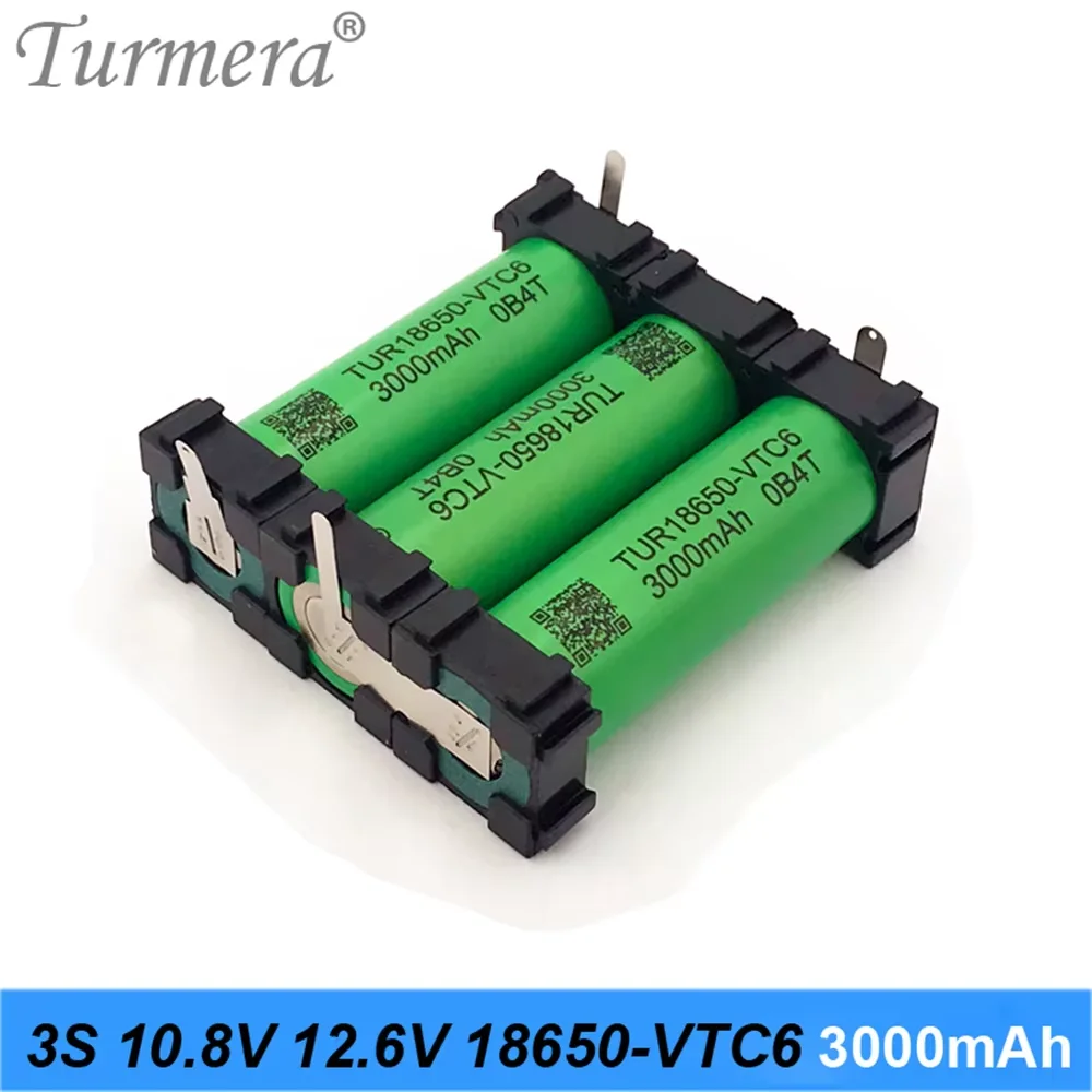 2S-5S 18650 VTC6 3000mAh 6000mAH Turmera Battery for 8.4V 12V 16.8V 18V 21V Shura Screwdriver Electric Drill Battery Replace Use