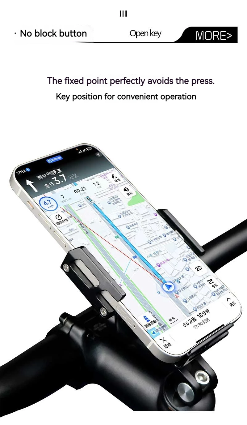 Enlee Motorrad Handy halter für alle Telefon Universal Fahrrad Lenker halter Fahrrad Radfahren Aluminium legierung Ständer – Detail 12