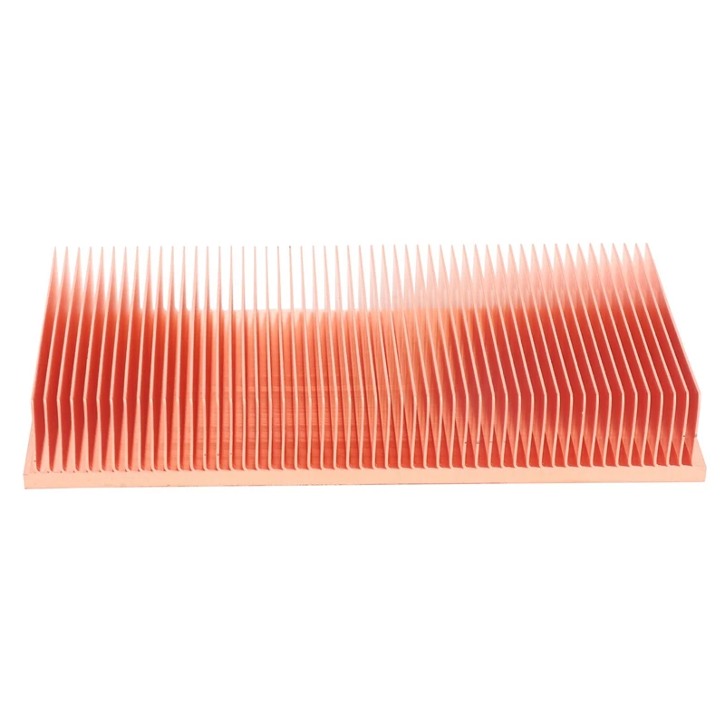 Pure Copper Heatsink 100X50X15mm Skiving Fin Heat Sink Radiator for Electronic RAM Chip LED VGA Cooling Cooler-DTD2