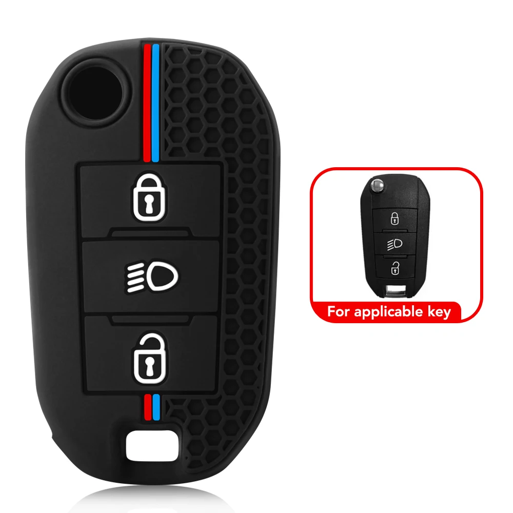 Silicone Car Key Case Cover For Citroen C5 C3 C4 C8 Berlingo For Peugeot Partner Rifter 208 308 508 407 2008 3008 3008 Expert