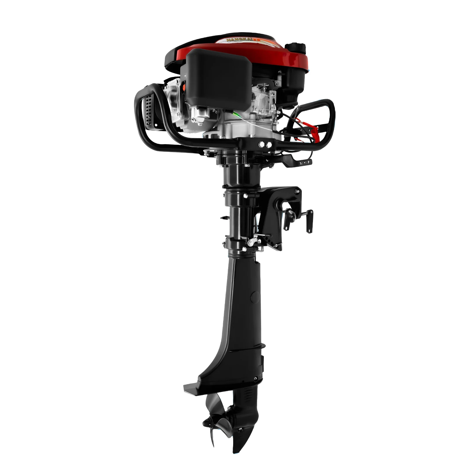 196cc 4 Stroke 7HP Outboard Motor Boat Engine Single Cylinder Air-cooling System For small Boats