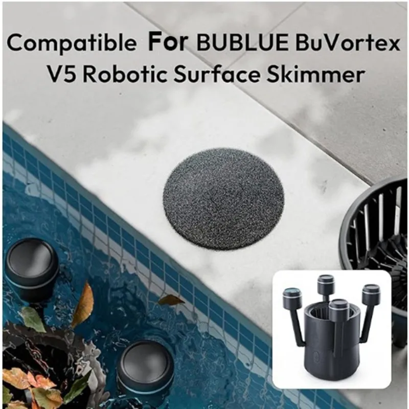 L71A 5Pcs Pool Cleaner Sponge Filter,Pool Robot Replacement Filter Cotton For BUBLUE Buvortex V5 Pool Surface Skimmer Robot
