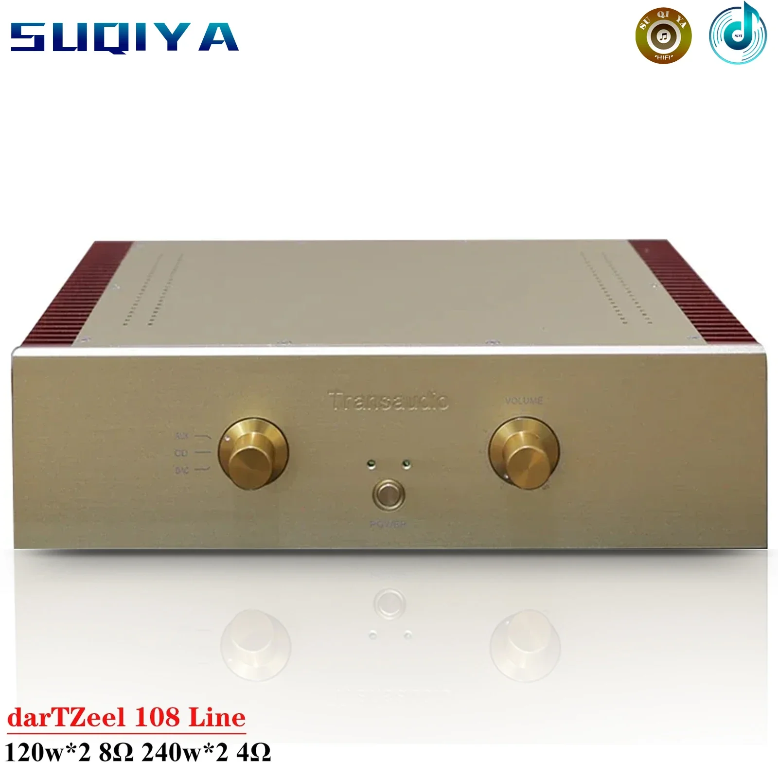 240w*2 1:1 Copy DarTZeel 108 Line Power Amplifier MBL PreAmplifier OPA604 High Power Combined HIFI Audio Amplifier