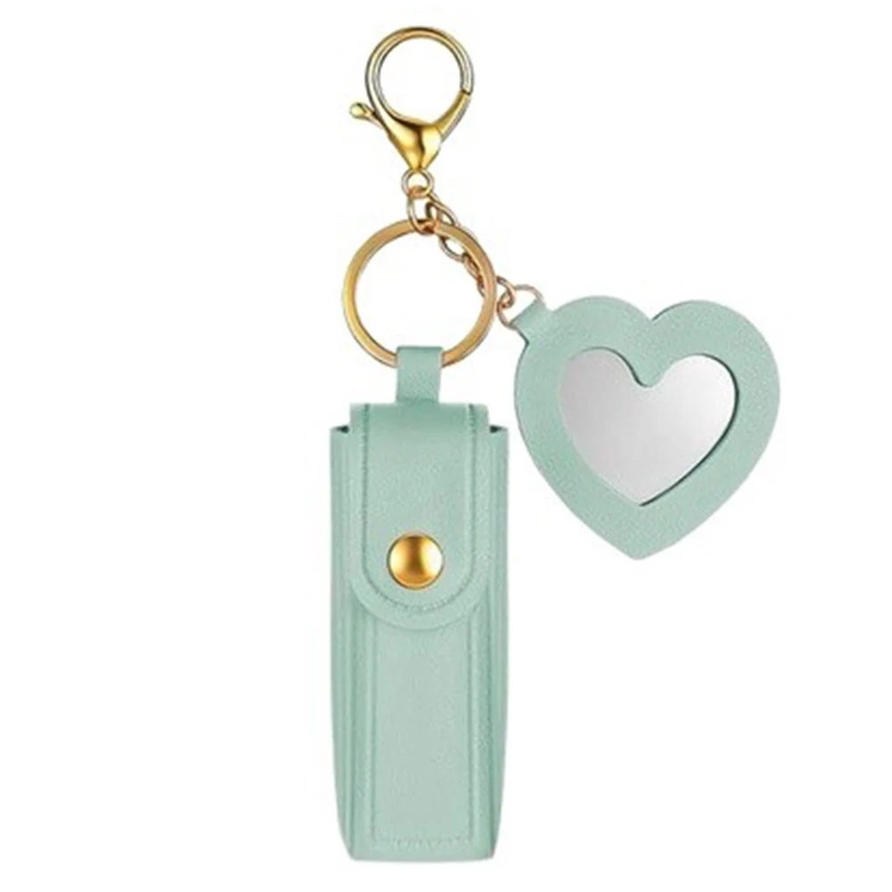 Cosmetic Storage Keyring Lipstick Holder Keychain For Quick Touch-ups Compact Design Secure Closure Multi-functional