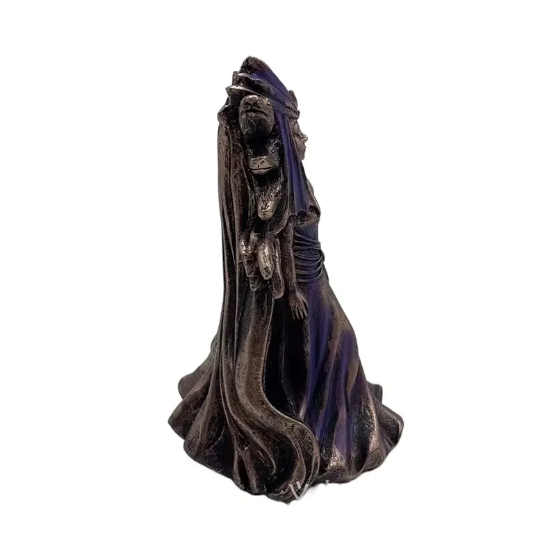 Hecate Greek Goddess Of Magic With Her Hounds Statue Figurine Modern Art Resin Witch Hound Sculpture Home Living Room Decoration