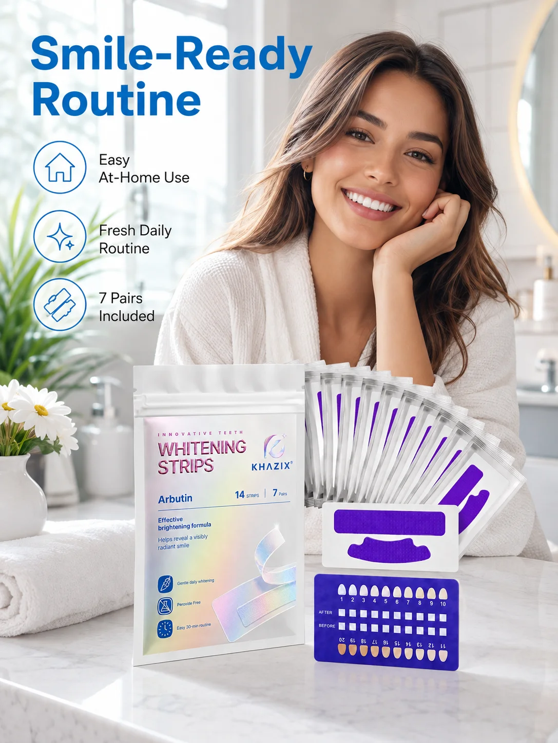 7 pairs Dental Care Strips Oral Hygiene Teeth Patch Fresh Breath Mouth Cleaning Strips for Daily Use view 3