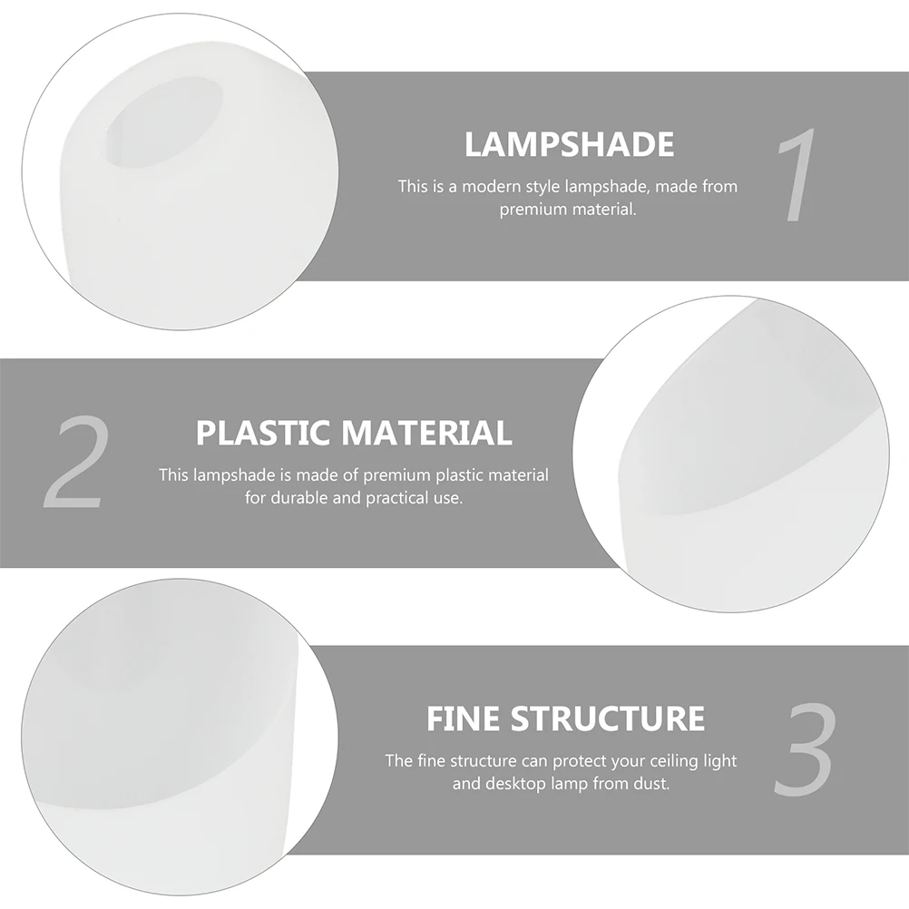 

4Pcs Plastic Lampshade Decorative Dustproof Light Shell Cover for Home Bedroom Store Hotel Simple Stylish Ceiling Lamp
