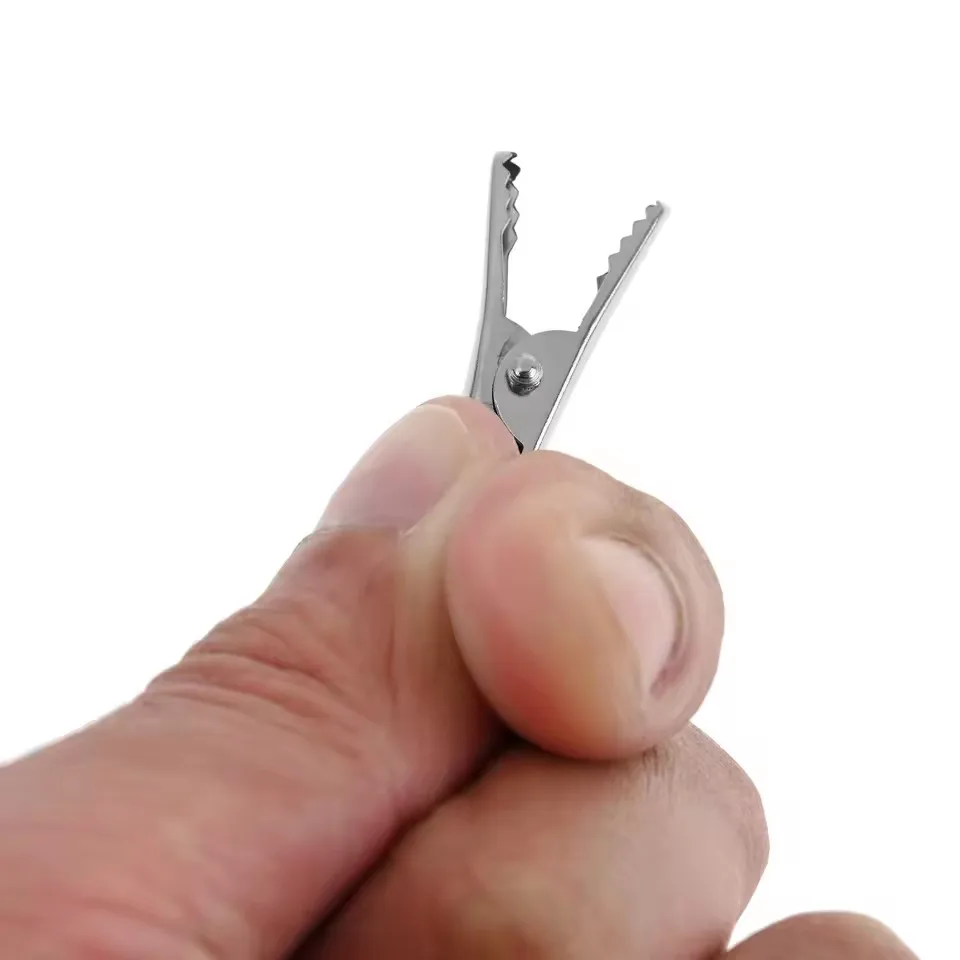 Non-insulated Alligator Clips Metal Electric Test Crocodile Clip Clamps Alligator Clip Wire Rope In Alligator Clips NEW