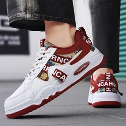 Mesh Lightweight Sneakers Elastic Band Platform Vulcanized Shoes Big Size Men’s Shoes Fashion Leather Casual Shoes For Men
