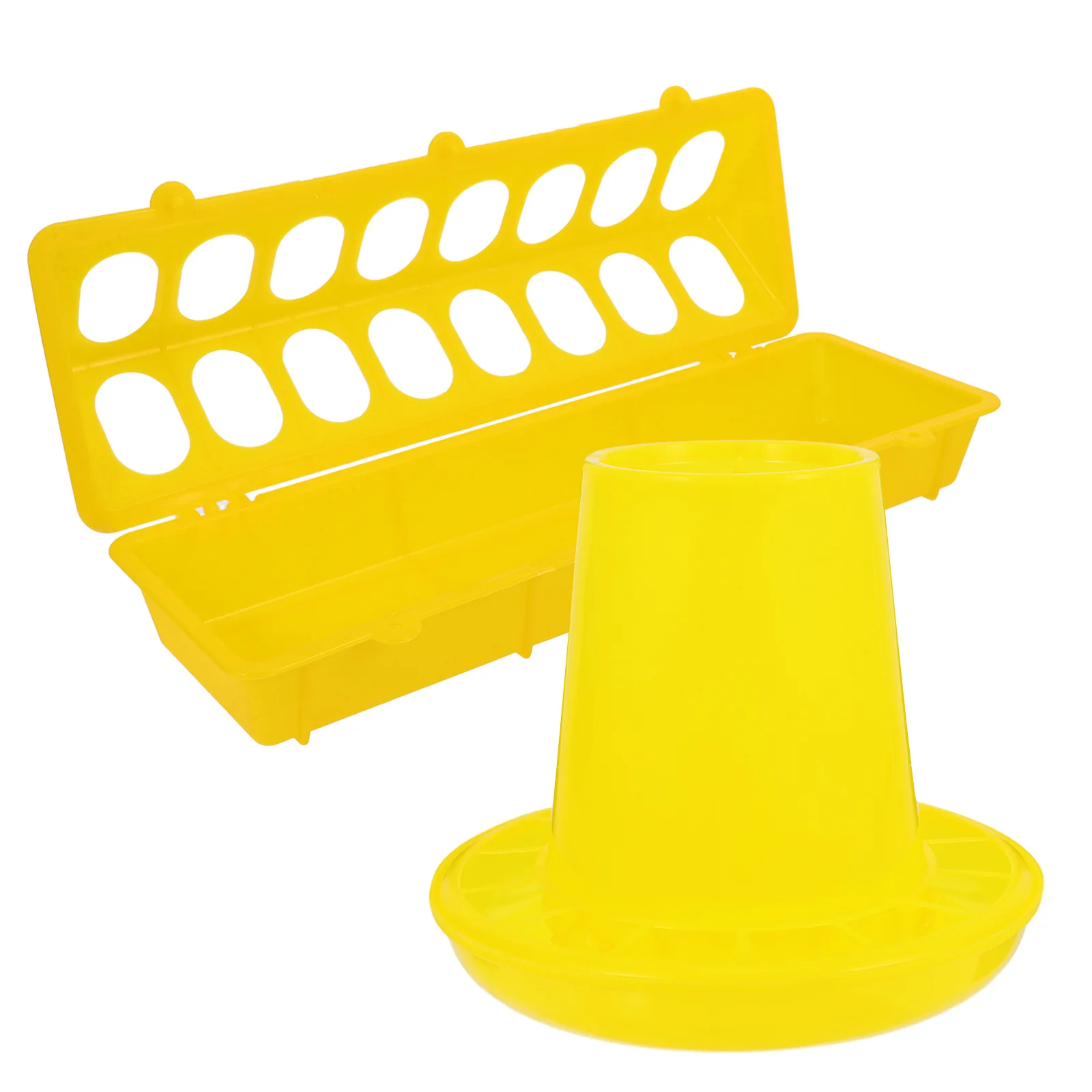 

1 Set Automatic Chicken Feeder Durable Food Water Container Chick Bowl Farmhouse Poultry Feeding Tool Multi-Use Sturdy Design