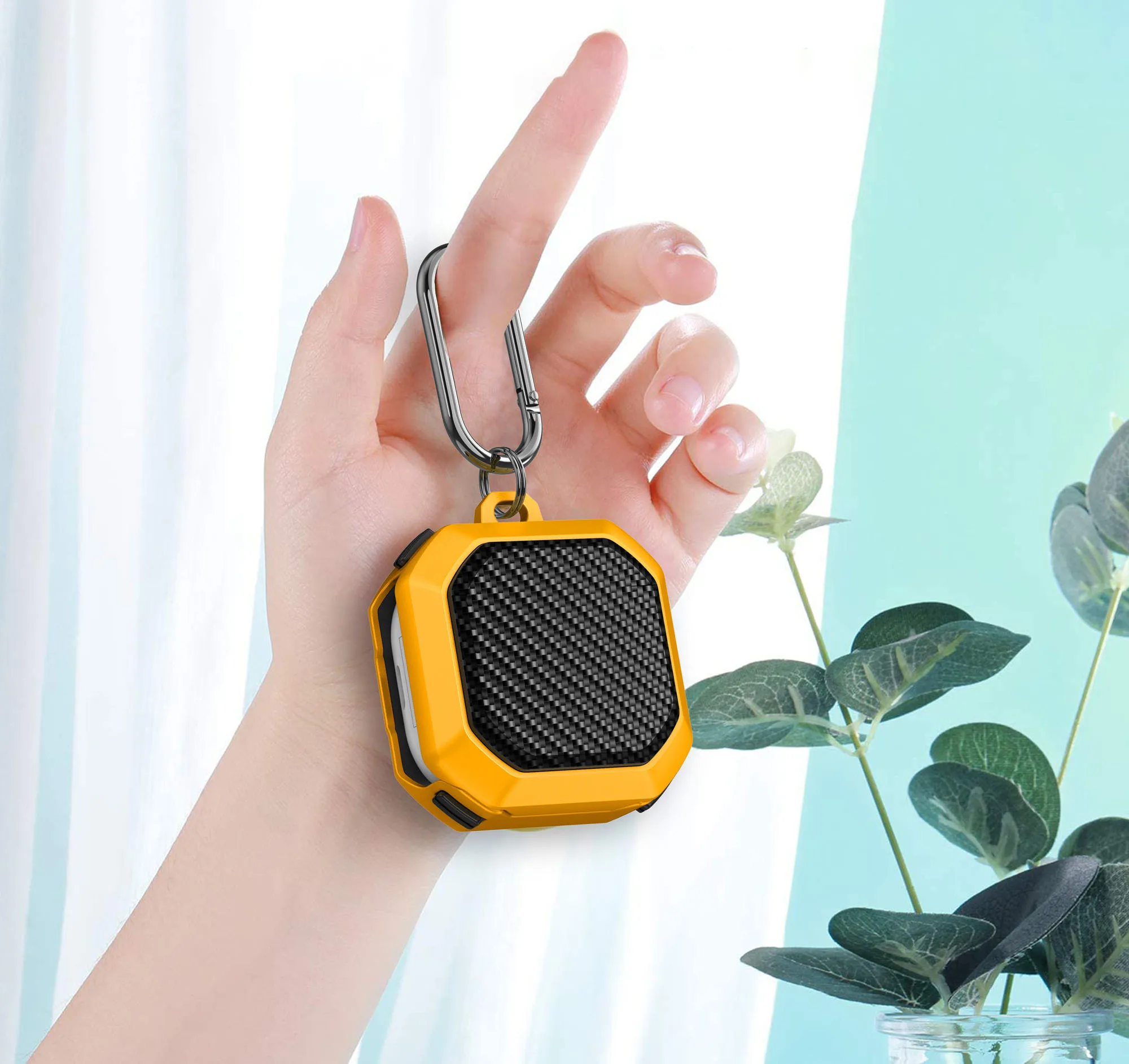 탄소 섬유 아머 보안 잠금 장치 포함 아머 케이스, 삼성 갤럭시 버즈 2 프로 케이스, 버즈 프로, 버즈 라이브 케이스