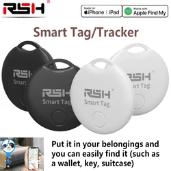 RSH Smart Tracker Work With Apple Find My APP Smart Bluetooth GPS Tracker/Tag Anti Lost Reminder Locator Key Finder