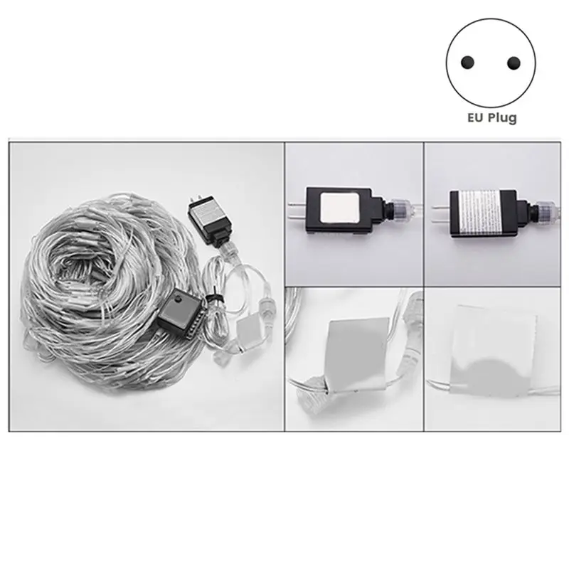 

KSOL Star Fishing Net LED String 6X4M 672LED Outdoor String Fairy Night Lights Holiday Bedroom Home Party Christmas EU Plug