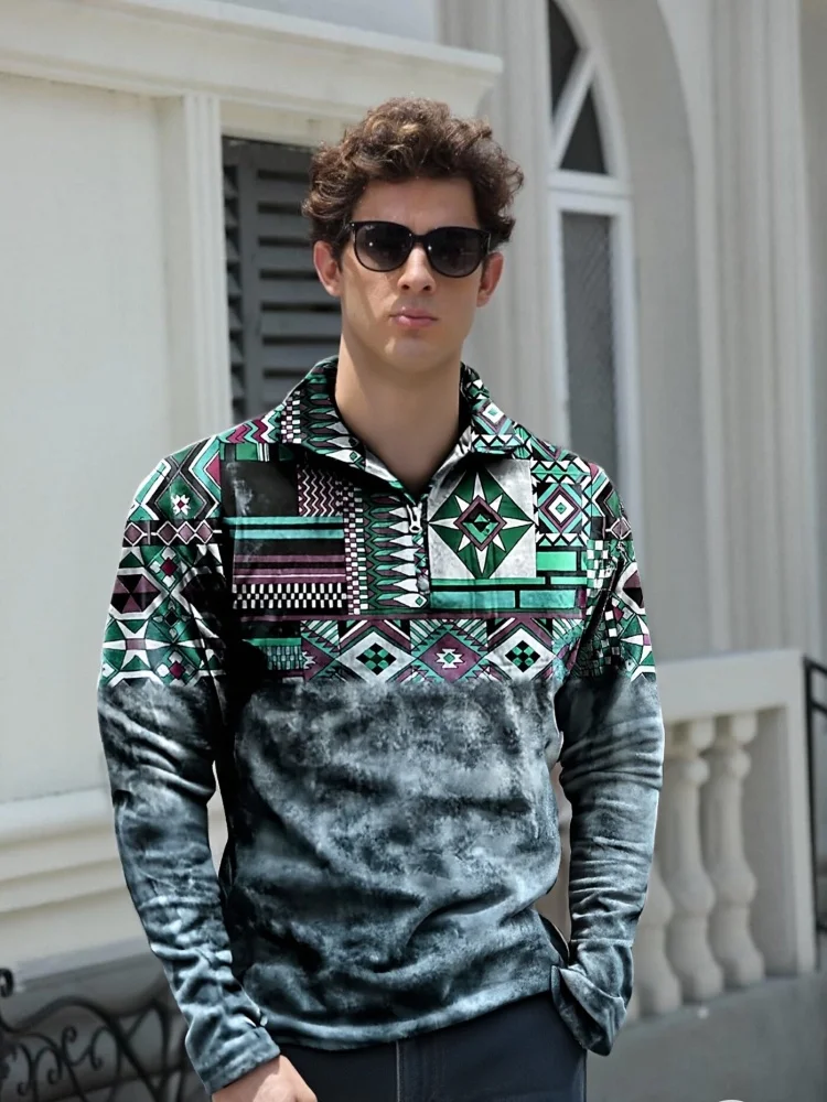 

Мужской свитер на молнии в этническом стиле, толстовка с 3D принтом, высококачественный топ большого размера в стиле ретро, осенний спортивный модный мужской костюм на открытом воздухе