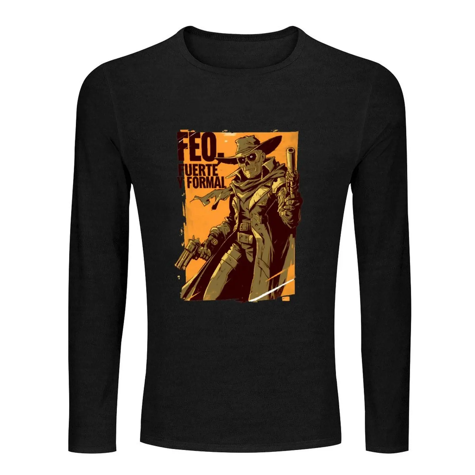 Feo, Fuerte y Formal - Gunslinger Ghoul - Post Apocalyptic Long T-Shirt graphic t shirt t shirt men