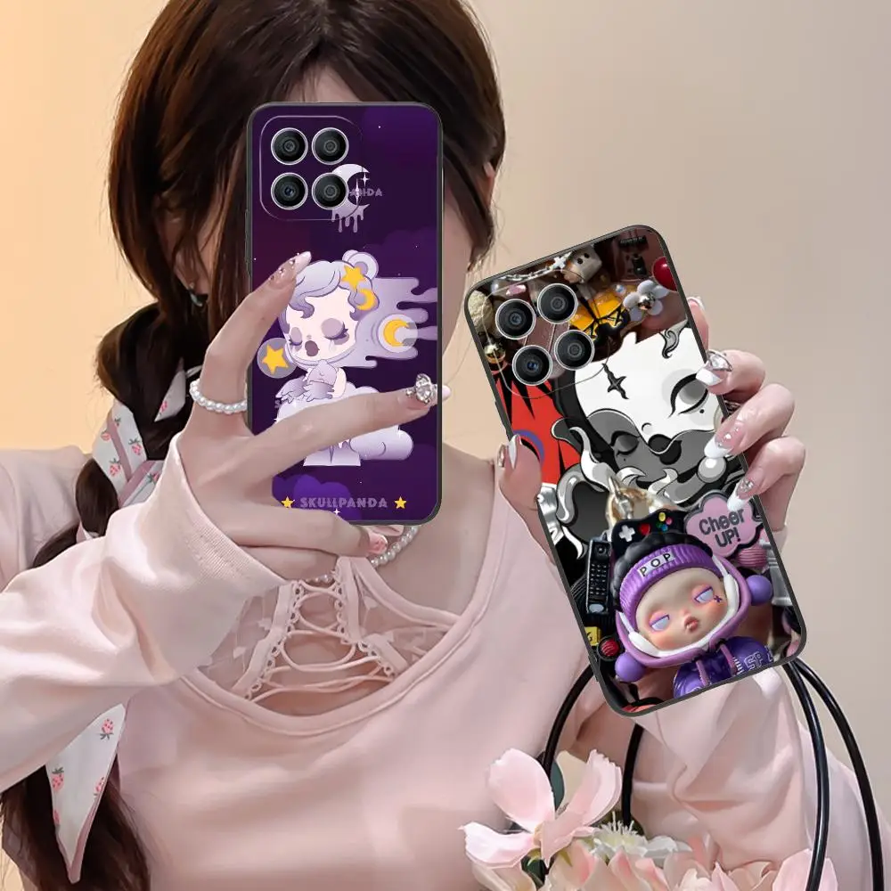 

S-Skullpandas Mobile Phone Case for Honor 90 80 70 60 50 30 20 10 9 8 7 Pro S SE Lite 5G Black Cellphones Pretty Luxury