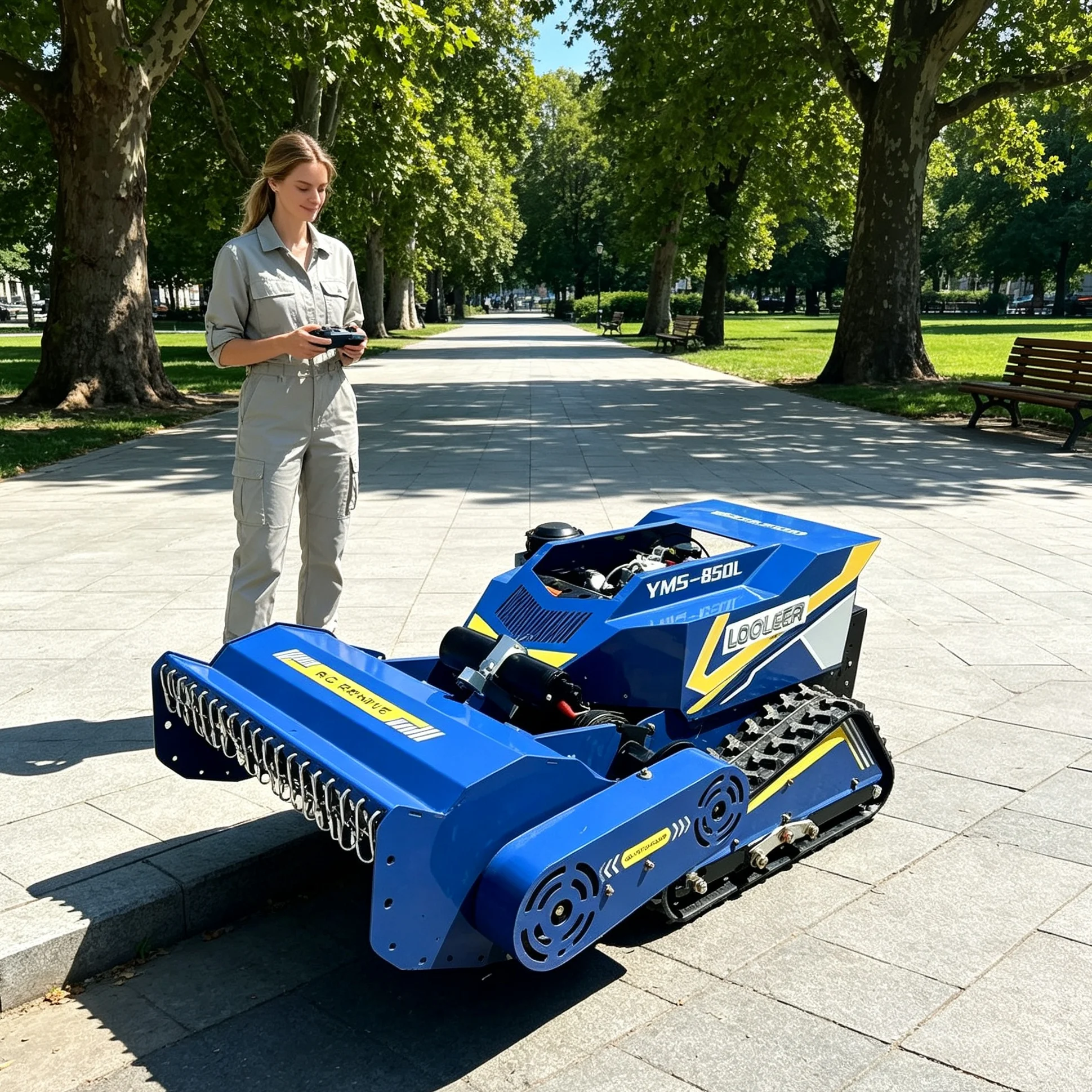 Customized Heavy‑Duty Remote Control Lawn Mower, High Cutting Efficiency For Large Area Outdoor Lawn Weeding Project