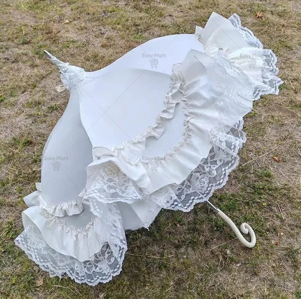 French pagoda lace color glue sunscreen lady umbrella high value, flower wedding photography umbrella girl