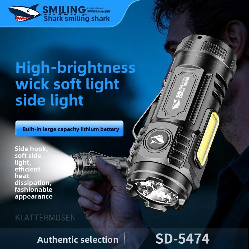 Mini Compact White Laser Wick Multifunctional Flashlight Flood Concentrator Multi-clip Carry with Side Light