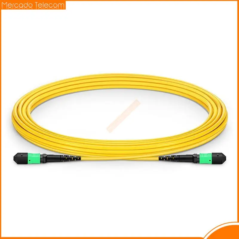 MPO-MPO-Cable de conexión de fibra óptica, conector hembra a hembra de 8/12 núcleos, LSZH, 1M/3M/5M/10M, APC