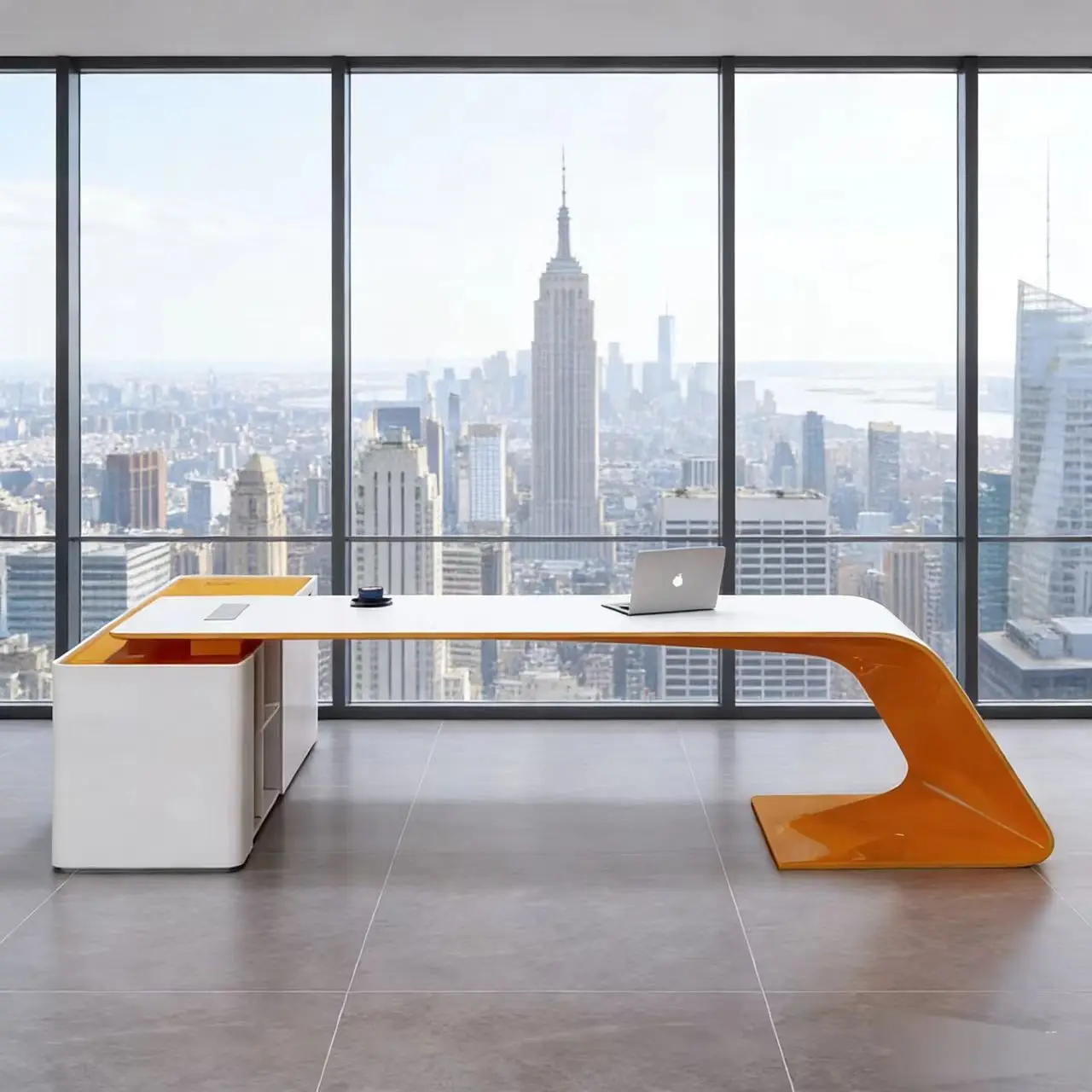 bcHigh-end designer office desk Baked lacquer process Minimalist stylish office desk Fully featured Various sizes Customizable*