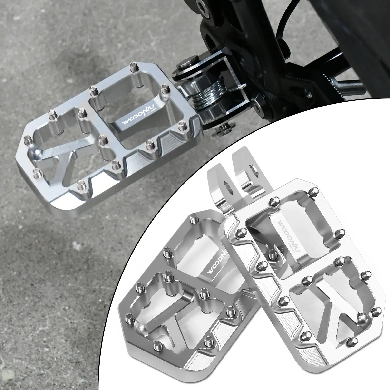 

Motorcycle Footpeg for Surron Light Bee X/S Segway X160 X260 Foot Pedal Silver Foot Peg E-Bike for SurRon Motorcycle Accessories