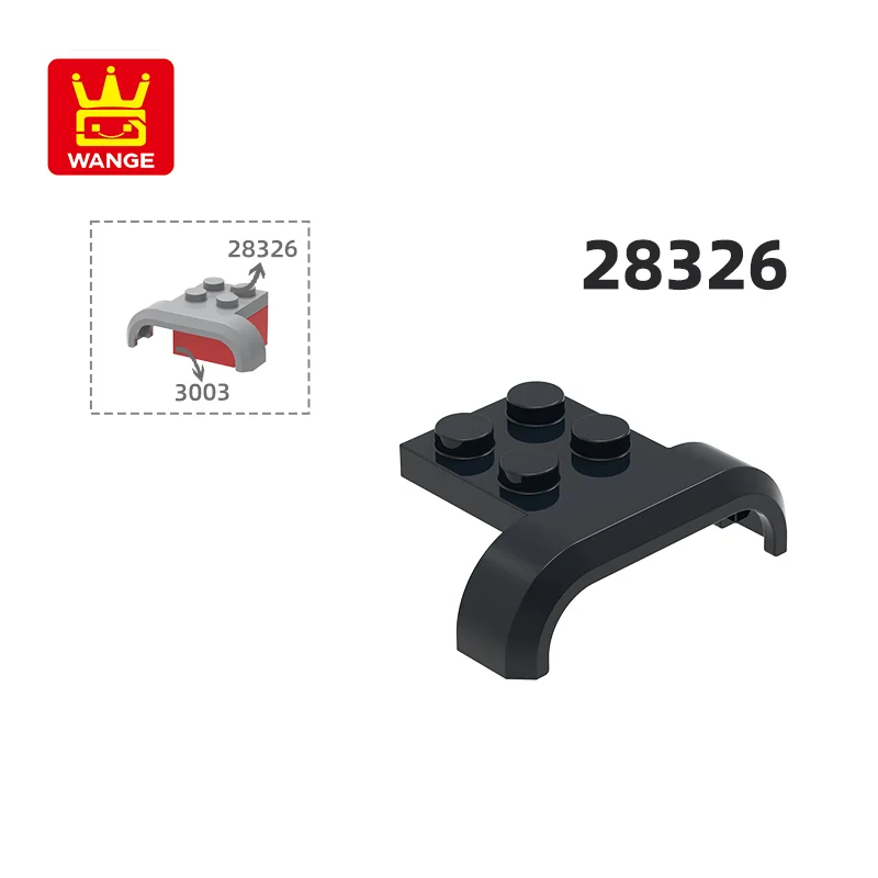 

WANGE 28326 100 г/84 шт. брызговик 4x3x1 строительные блоки арка изогнутый автомобиль, совместимый с кирпичными игрушками для детей подарочная коробка