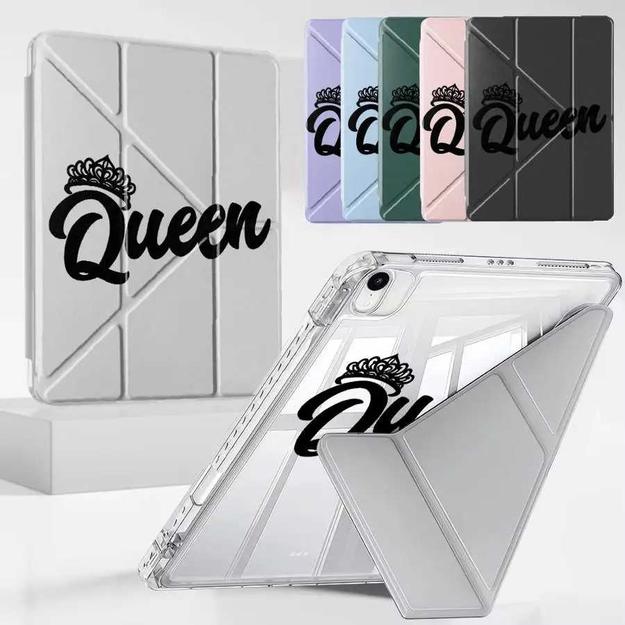 

Чехол для планшета iPad Pro 2025 Mini 6 7 Pro 11-го 10-го 9-го 8-го 7-го поколений, 12.9 дюймов, Air 4 5 M3 M2 1 2 M4 11 дюймов, с Y-образным держателем-подставкой, серия Queens